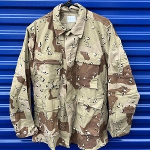 US Army Combat Uniform Top - Sz Small Long Chocolate Chip Desert Storm Jacket